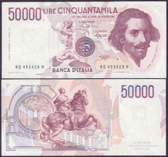 1984 Italy 50,000 Lire (Ciampi/Speziali) EF